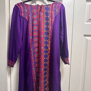 Vibrant Purple Ethnic Dress